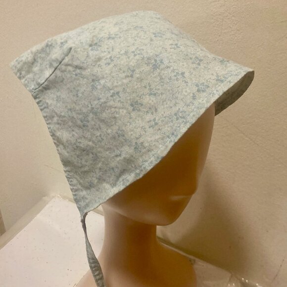 Kerchief Headscarf Blue Flowers Cottagecore Boho Festival - Picture 9 of 9